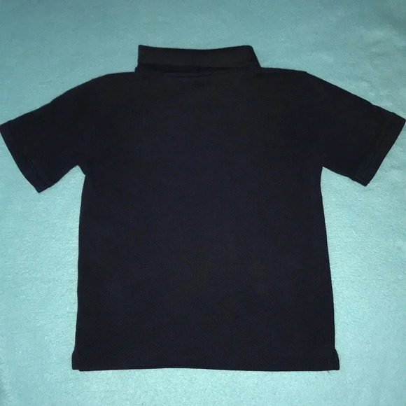 Polo shirt unknown brand school uniform navy blue short sleeve boys size M / 8 - Picture 2 of 4